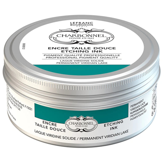 Lefranc Bourgeois Charbonnel Etching Renkli Gravür Mürekkebi 200ml Permanent Viridian Lake 676 S.4