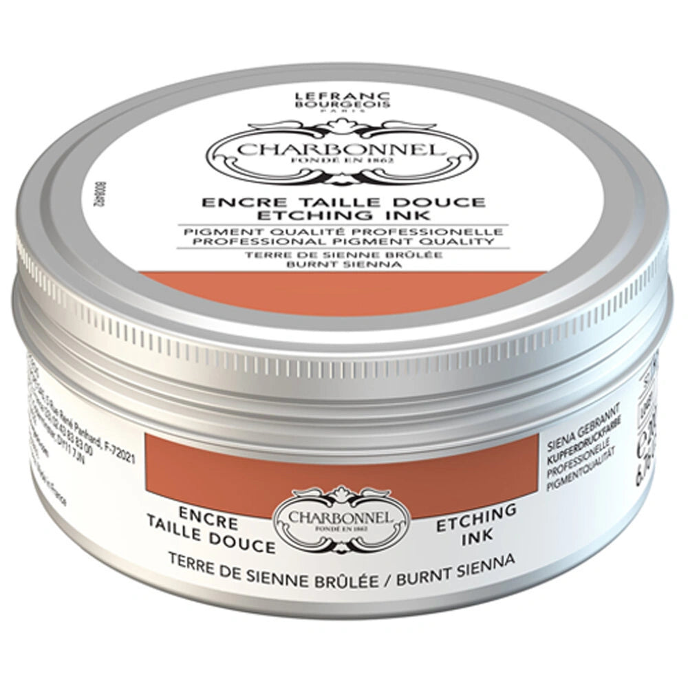 Lefranc Bourgeois Charbonnel Etching Renkli Gravür Mürekkebi 200ml Burnt Sienna 481 S.2