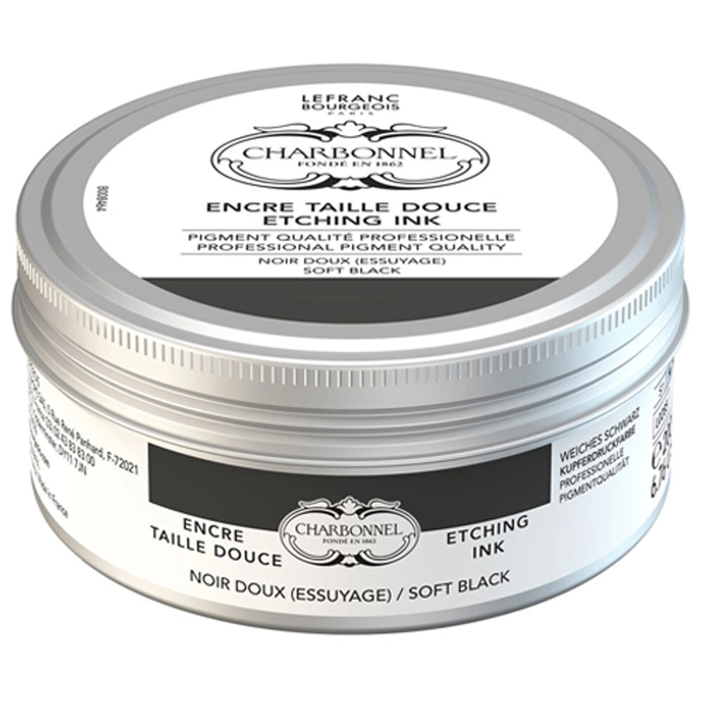 Lefranc Bourgeois Charbonnel Etching Renkli Gravür Mürekkebi 200ml Soft Black 285 S.1