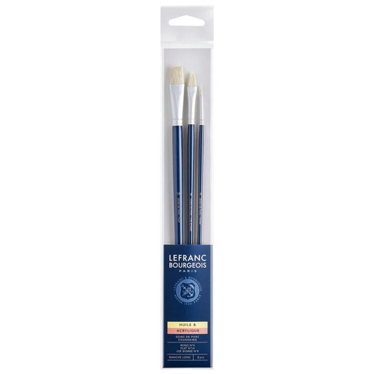 Lefranc Bourgeois Fine Sert Kıllı Uzun Saplı Karışık Fırça Seti (No:4-14-8)