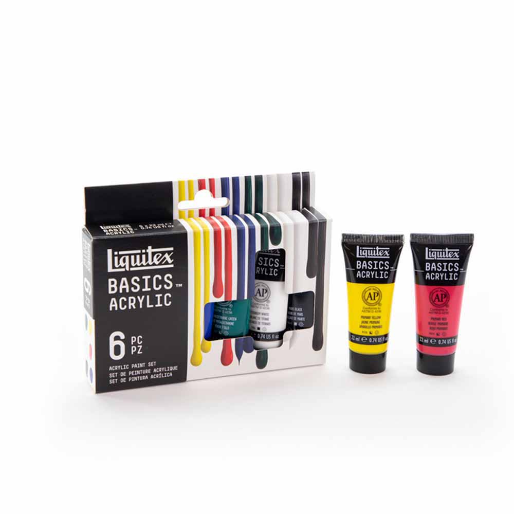 Liquitex Basics Akrilik Boya Seti 6x22ml Ana Renkler