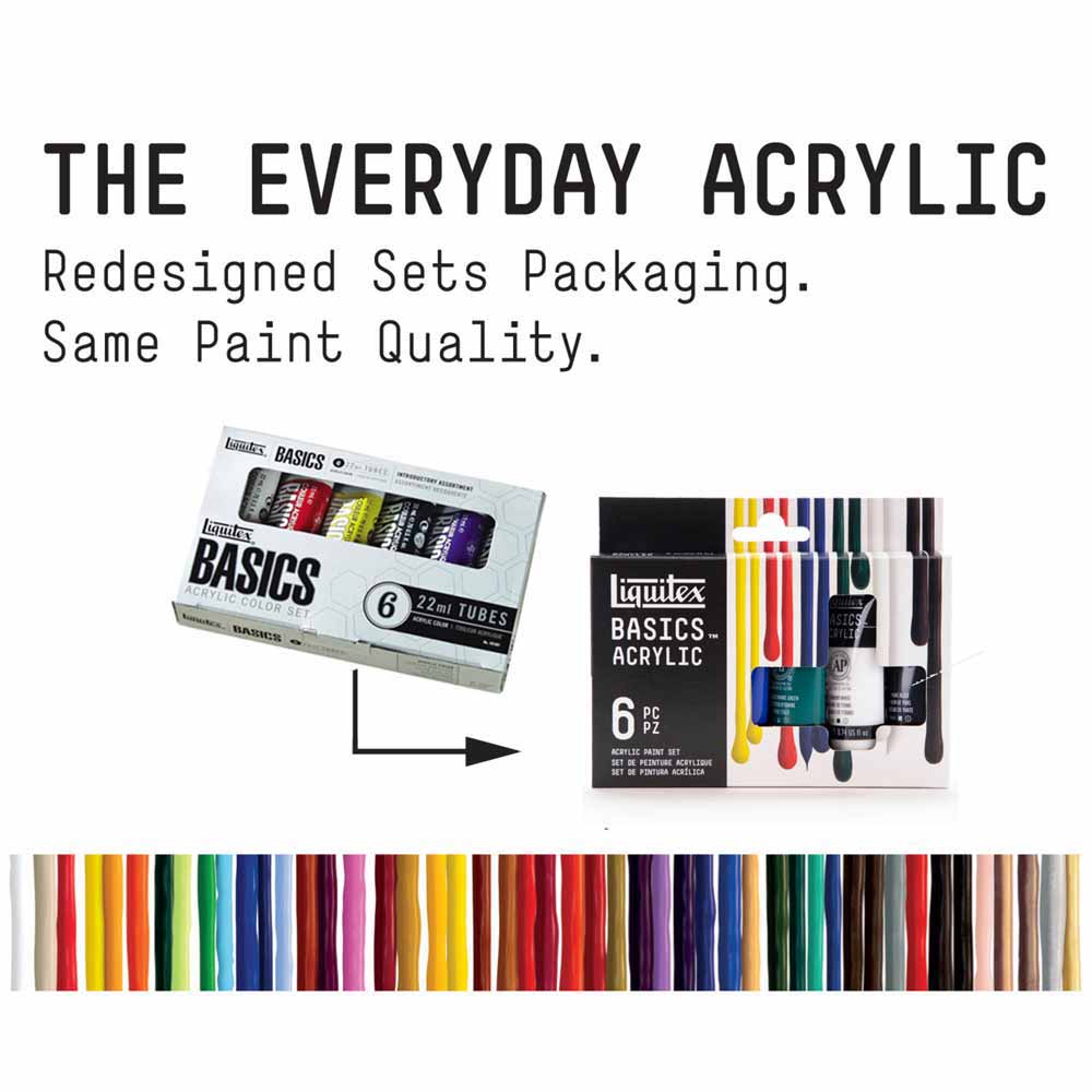 Liquitex Basics Akrilik Boya Seti 6x22ml Ana Renkler