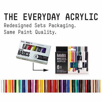 Liquitex Basics Akrilik Boya Seti 6x22ml Ana Renkler