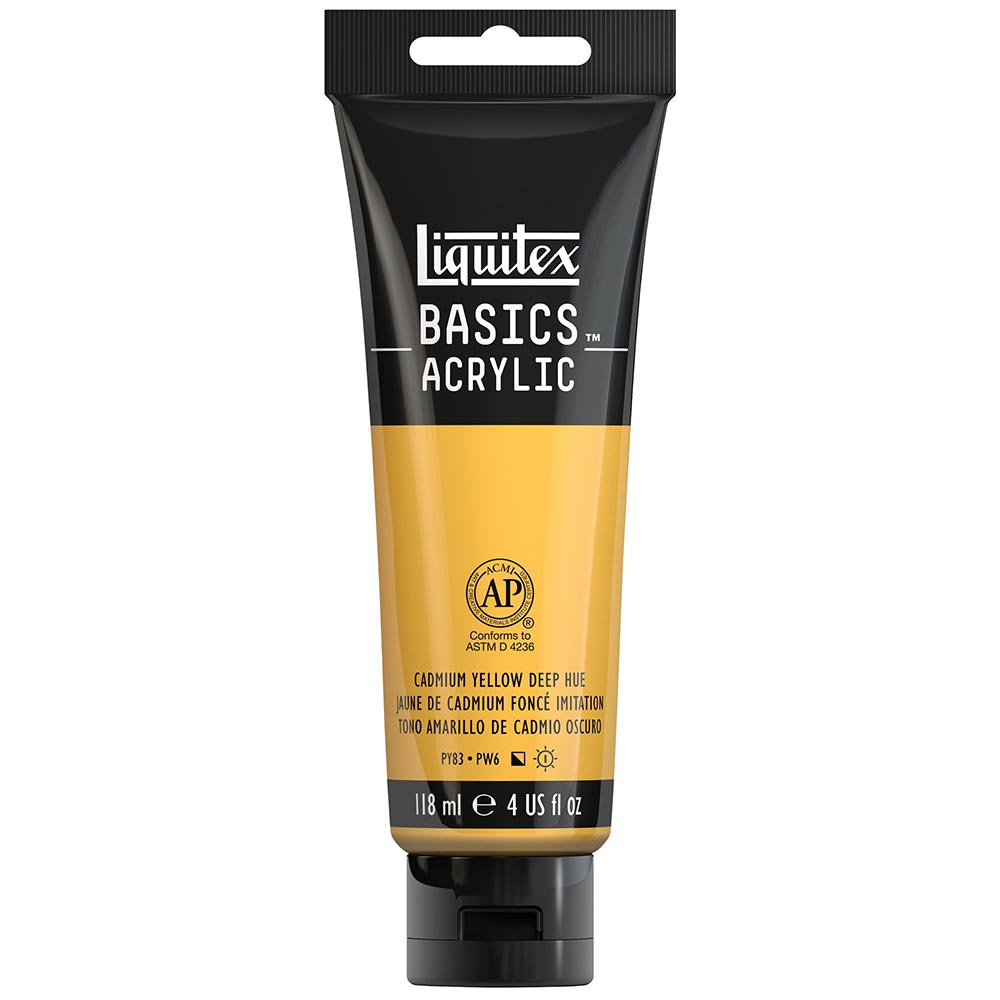 Liquitex Basics Akrilik Boya 118ml Cadmium Yellow Deep Hue 163