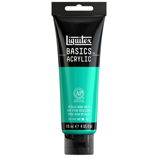 Liquitex Basics Akrilik Boya 118ml Metalik Aqua Green 0339 S.2