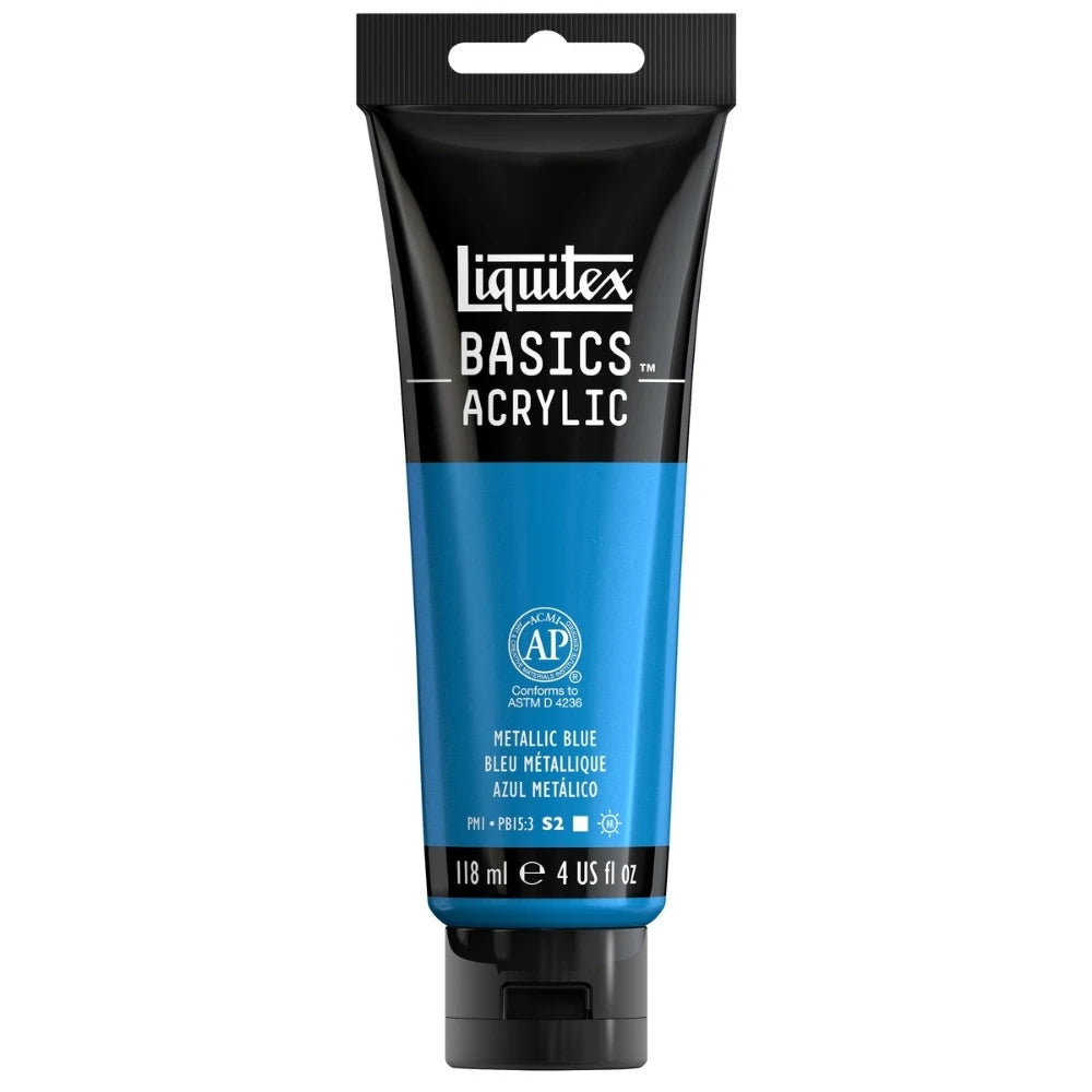 Liquitex Basics Akrilik Boya 118ml Metalik Blue 0341 S.2