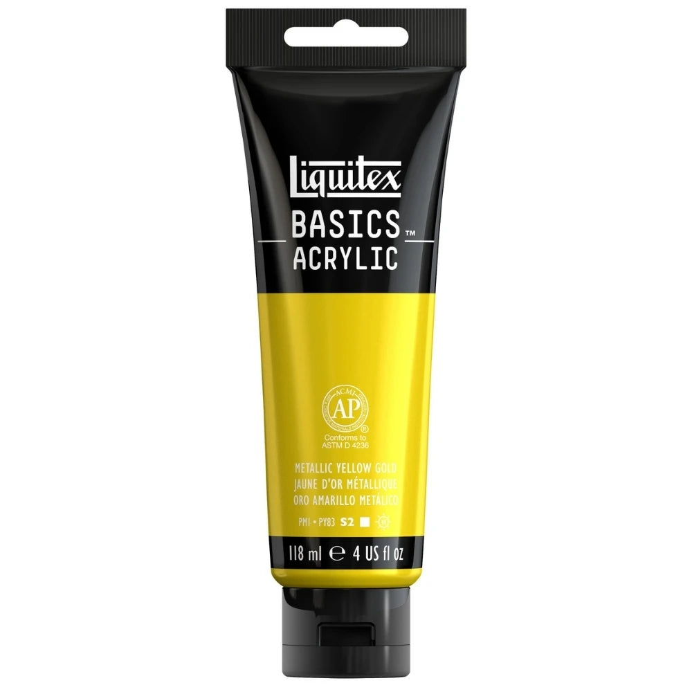 Liquitex Basics Akrilik Boya 118ml Metalik Yellow Gold 0343 S.2