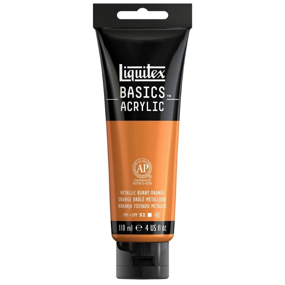 Liquitex Basics Akrilik Boya 118ml Metalik Burnt Orange 0344 S.2
