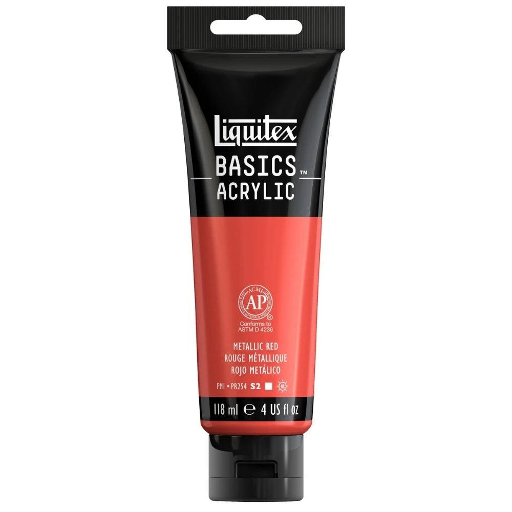 Liquitex Basics Akrilik Boya 118ml Metalik Red 0345 S.2