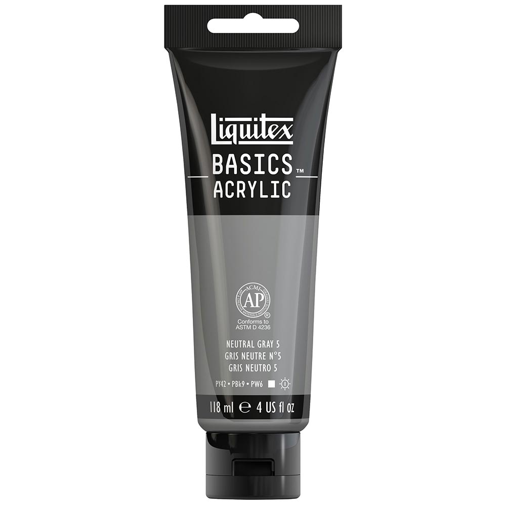 Liquitex Basics Akrilik Boya 118ml Neutral Gray 5 599