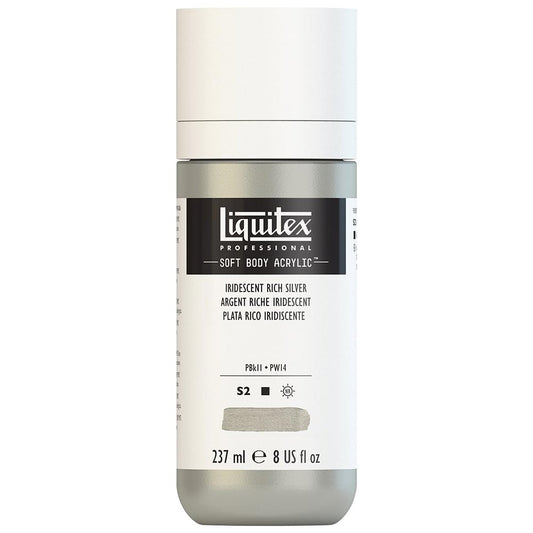 Liquitex Professional Soft Body Akrilik Boya 237ml Iridescent Rich Silver 239 S2