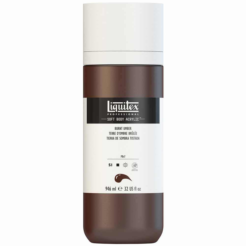 Liquitex Professional Soft Body Akrilik Boya 946ml Burnt Umber 128 S1