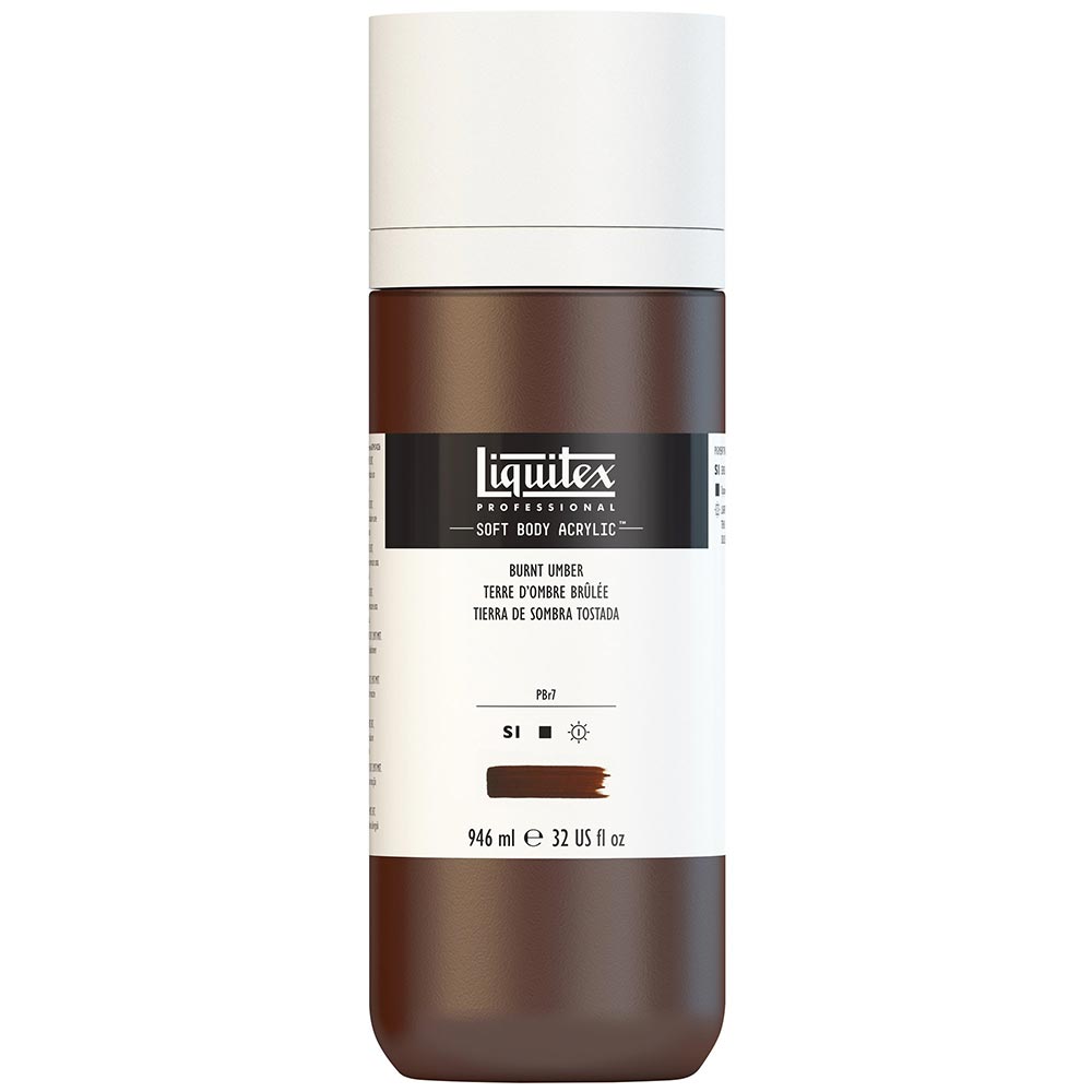 Liquitex Professional Soft Body Akrilik Boya 946ml Burnt Umber 128 S1