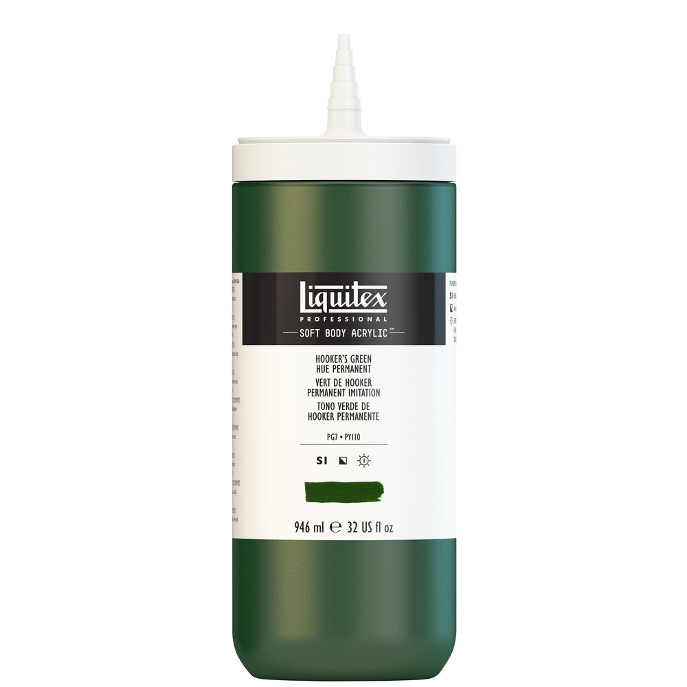 Liquitex Professional Soft Body Akrilik Boya 946ml Hooker’s Green Hue Permanent 224 S1