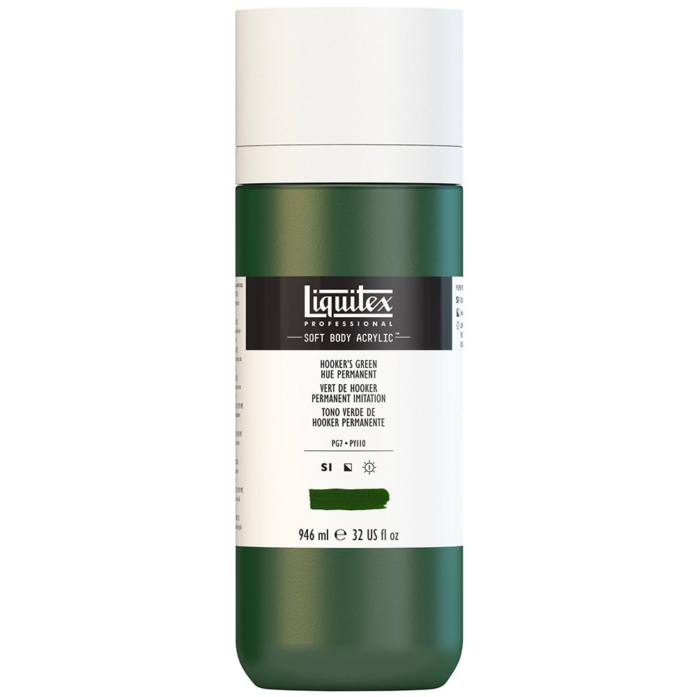 Liquitex Professional Soft Body Akrilik Boya 946ml Hooker’s Green Hue Permanent 224 S1