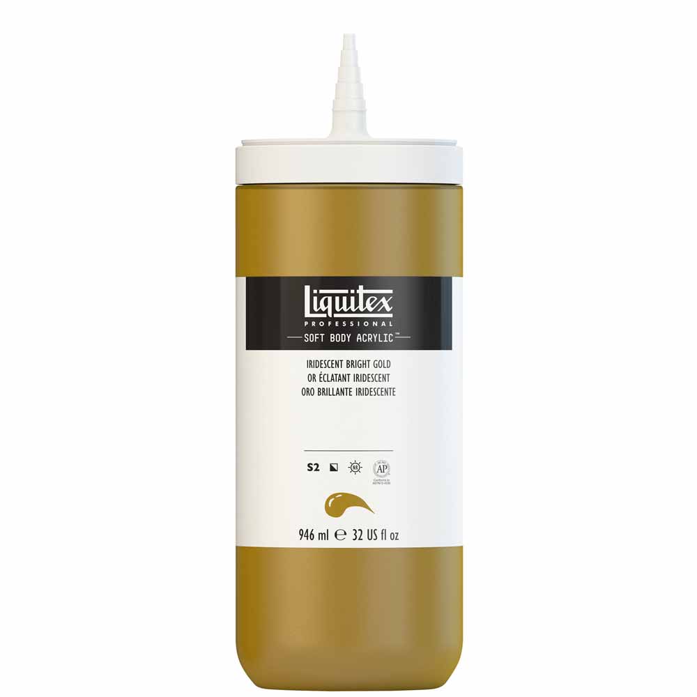 Liquitex Professional Soft Body Akrilik Boya 946ml Iridescent Bright Gold 234 S2