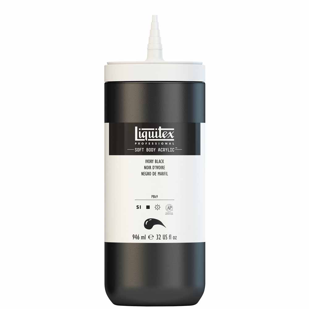 Liquitex Professional Soft Body Akrilik Boya 946ml Ivory Black 244 S1