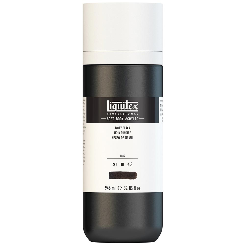 Liquitex Professional Soft Body Akrilik Boya 946ml Ivory Black 244 S1