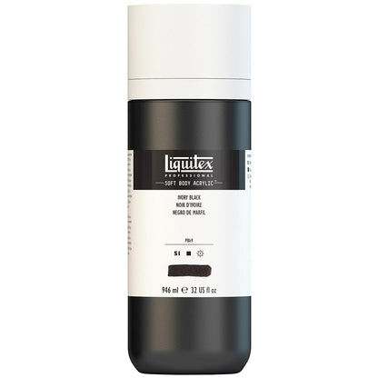 Liquitex Professional Soft Body Akrilik Boya 946ml Ivory Black 244 S1
