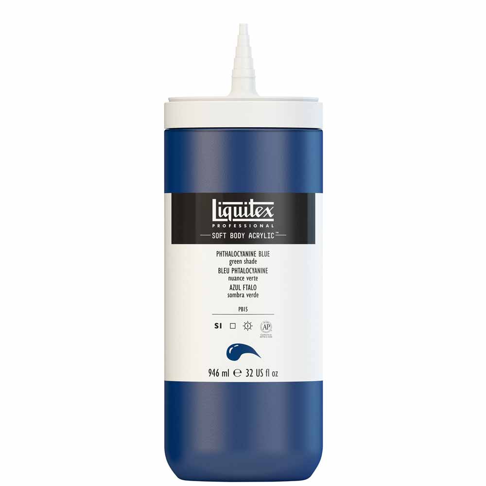 Liquitex Professional Soft Body Akrilik Boya 946ml Phthalocyanine Blue Green Shade 316 S1