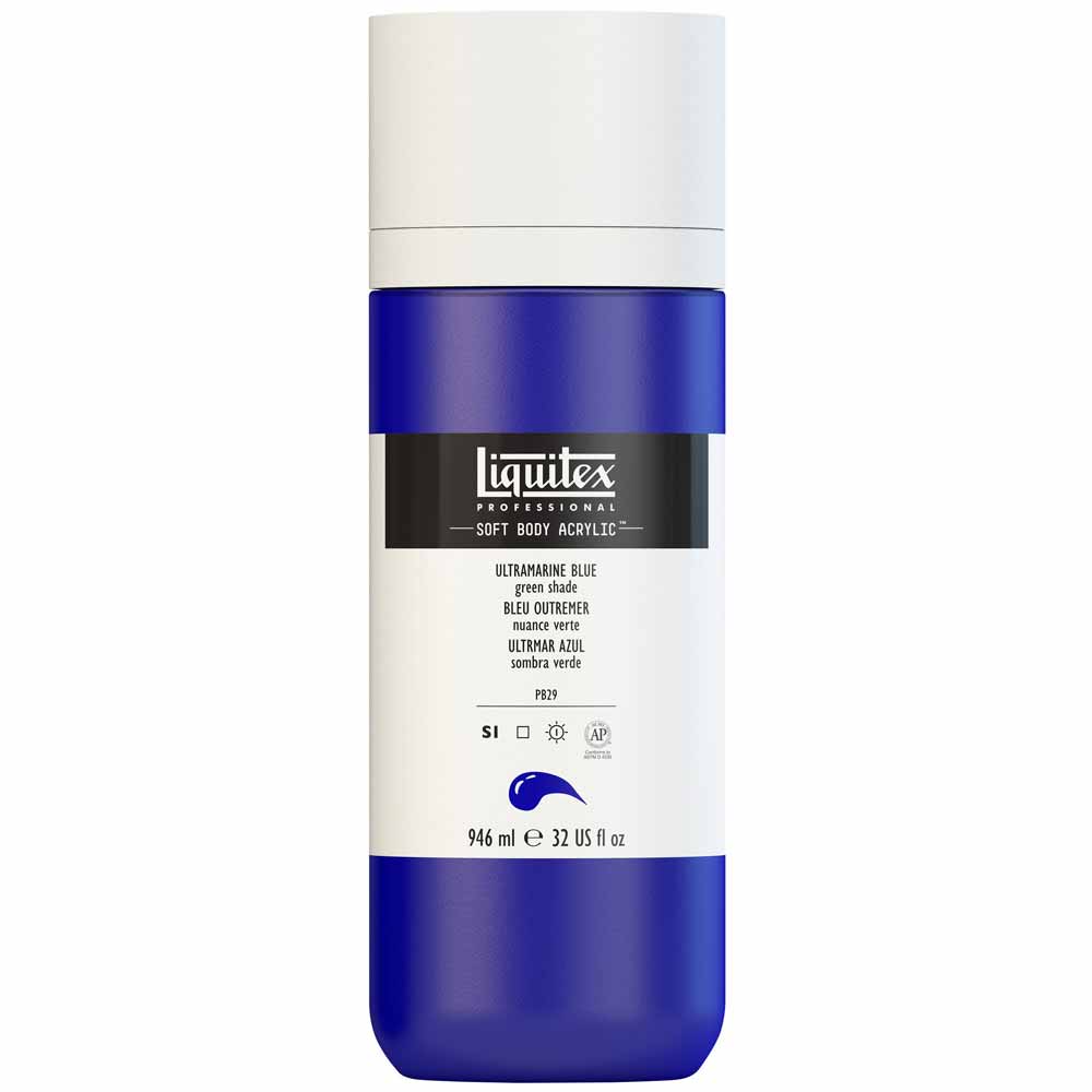 Liquitex Professional Soft Body Akrilik Boya 946ml Ultramarine Blue Green Shade 380 S1