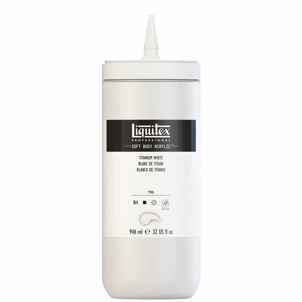 Liquitex Professional Soft Body Akrilik Boya 946ml Titanium White 432 S1