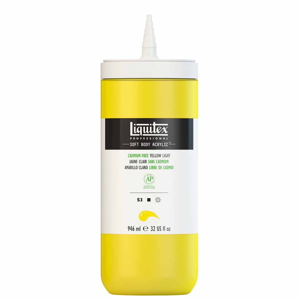 Liquitex Professional Soft Body Akrilik Boya 946ml Cadmium-Free Yellow Light 889 S3