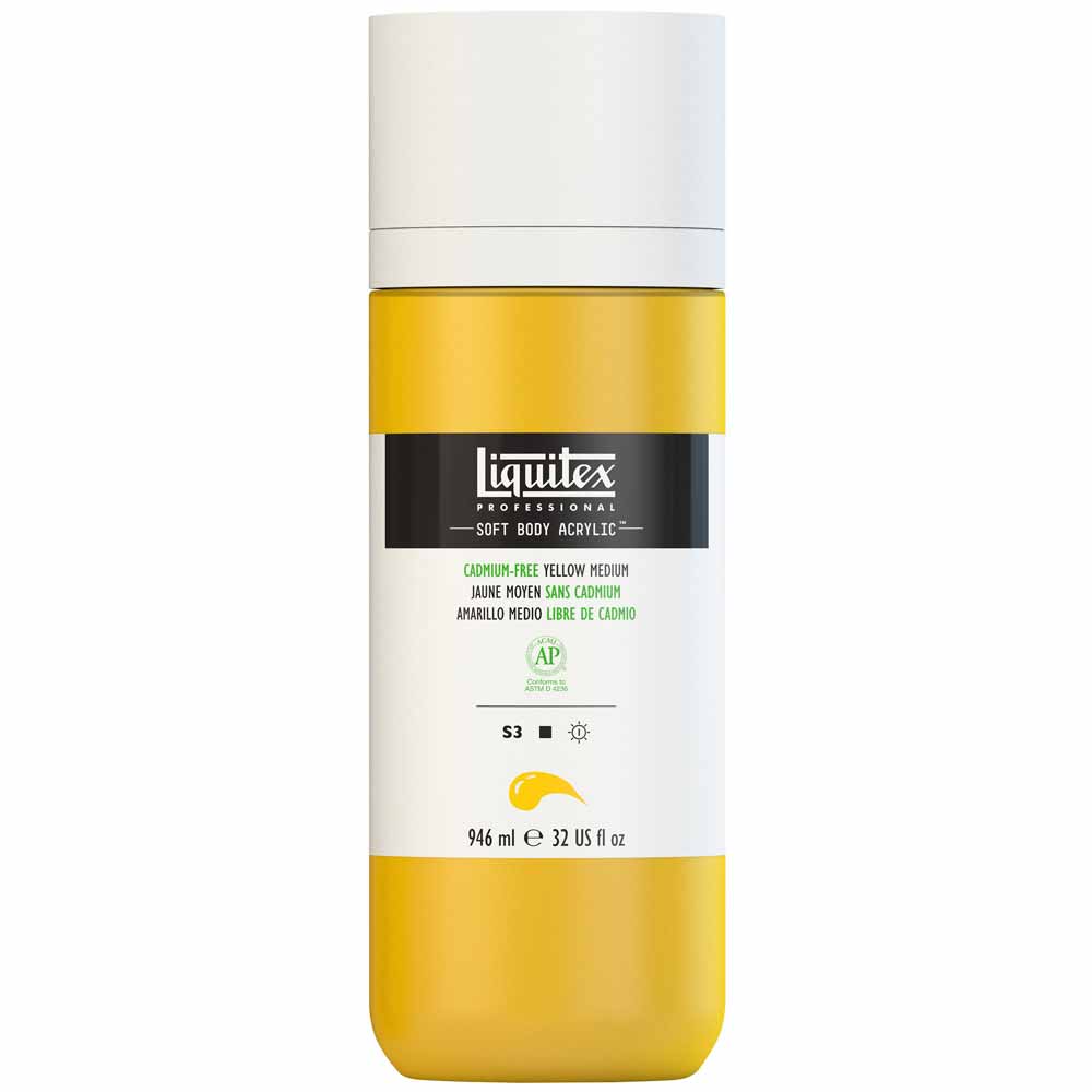 Liquitex Professional Soft Body Akrilik Boya 946ml Cadmium-Free Yellow Medium 890 S3