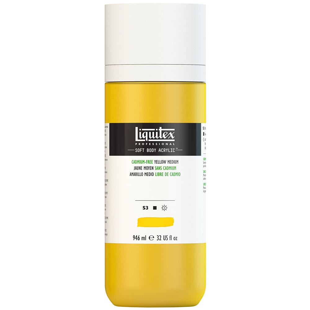 Liquitex Professional Soft Body Akrilik Boya 946ml Cadmium-Free Yellow Medium 890 S3