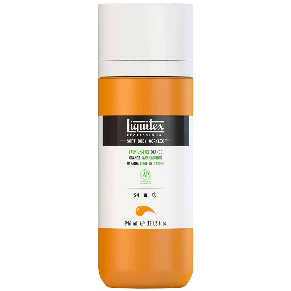 Liquitex Professional Soft Body Akrilik Boya 946ml Cadmium-Free Orange 892 S4