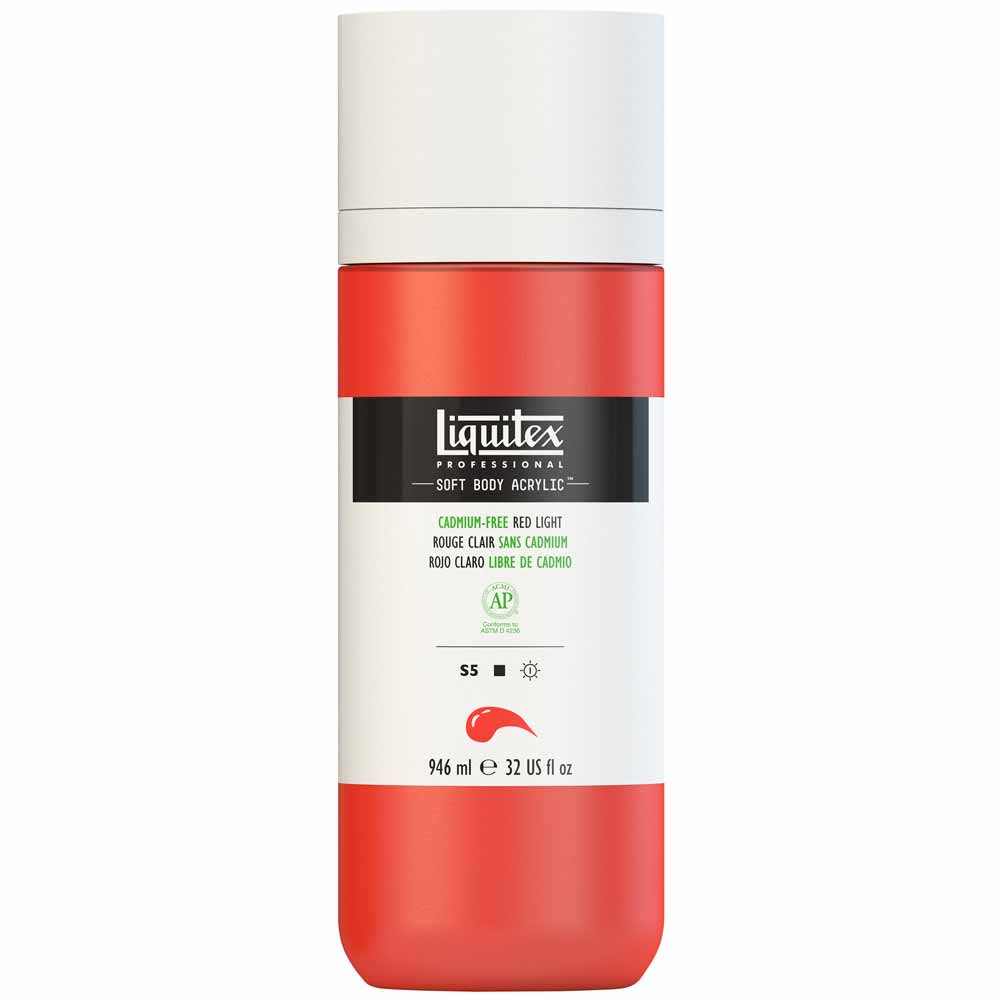 Liquitex Professional Soft Body Akrilik Boya 946ml Cadmium-Free Red Light 893 S5