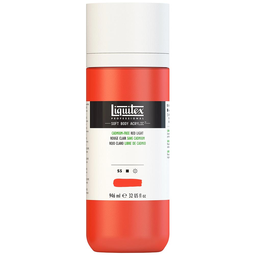 Liquitex Professional Soft Body Akrilik Boya 946ml Cadmium-Free Red Light 893 S5