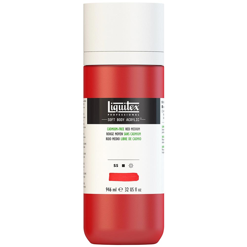 Liquitex Professional Soft Body Akrilik Boya 946ml Cadmium-Free Red Medium 894 S5