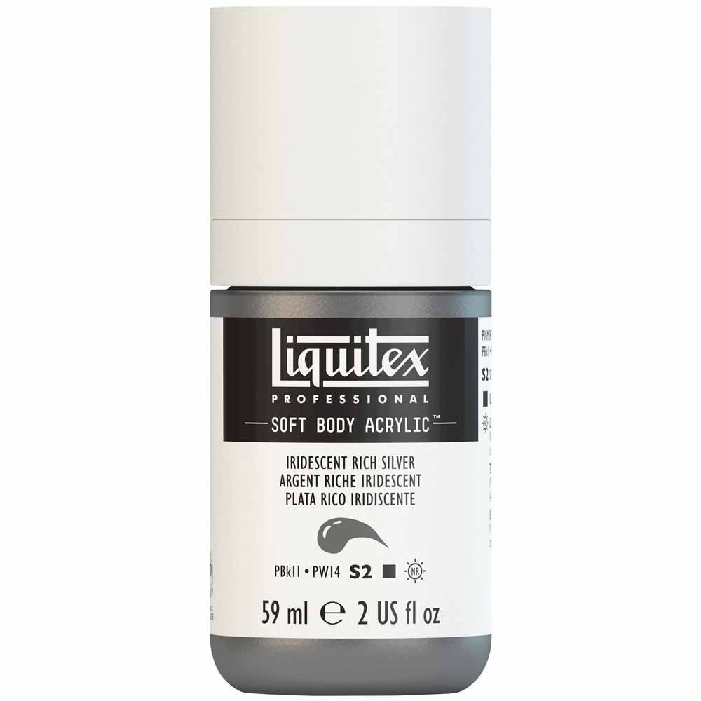 Liquitex Professional Soft Body Akrilik Boya 59ml Iridescent Rich Silver 239 S2