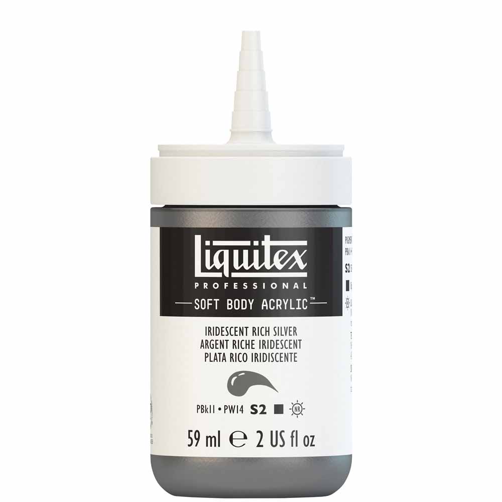 Liquitex Professional Soft Body Akrilik Boya 59ml Iridescent Rich Silver 239 S2