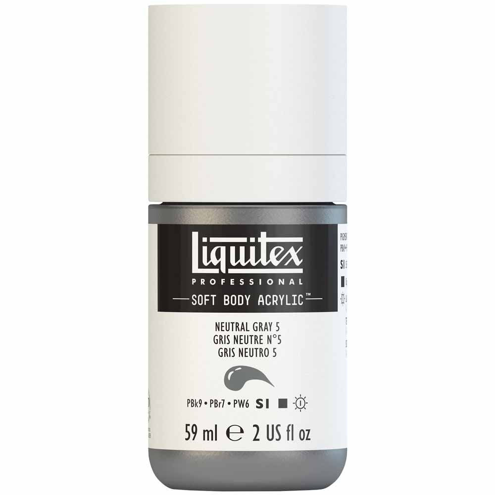 Liquitex Professional Soft Body Akrilik Boya 59ml Neutral Gray 5 599 S1