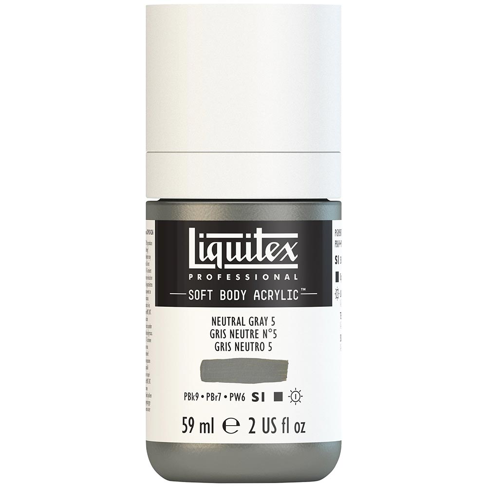 Liquitex Professional Soft Body Akrilik Boya 59ml Neutral Gray 5 599 S1