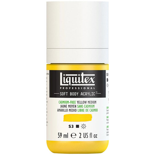 Liquitex Professional Soft Body Akrilik Boya 59ml Cadmium-Free Yellow Medium 890 S3