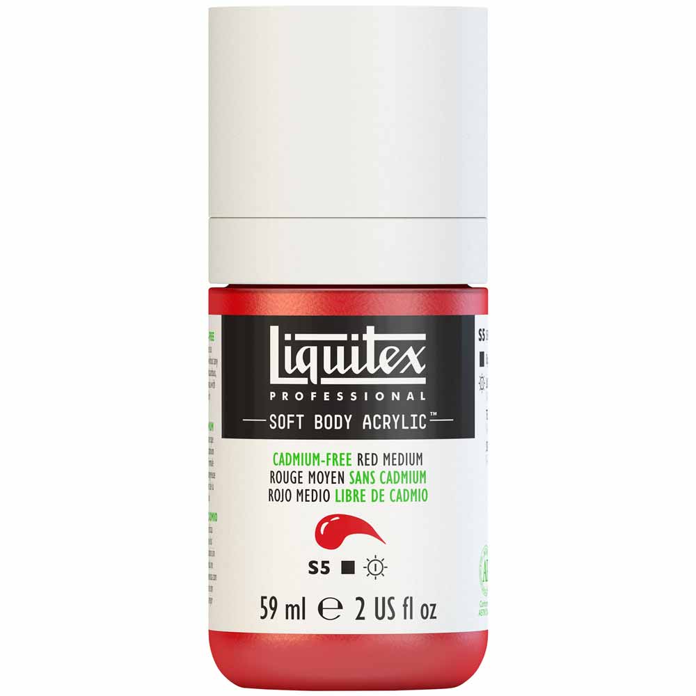 Liquitex Professional Soft Body Akrilik Boya 59ml Cadmium-Free Red Medium 894 S5