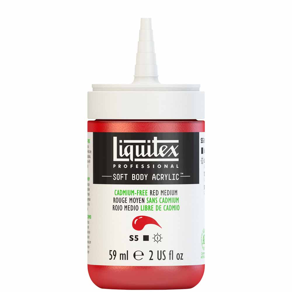 Liquitex Professional Soft Body Akrilik Boya 59ml Cadmium-Free Red Medium 894 S5