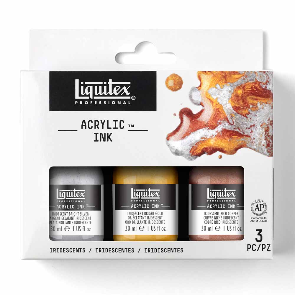 Liquitex Professional Akrilik Mürekkep Seti 3x30ml Iridescent