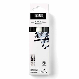 Liquitex Professional Akrilik Markör 3x2mm Set Monochromes (Essential)