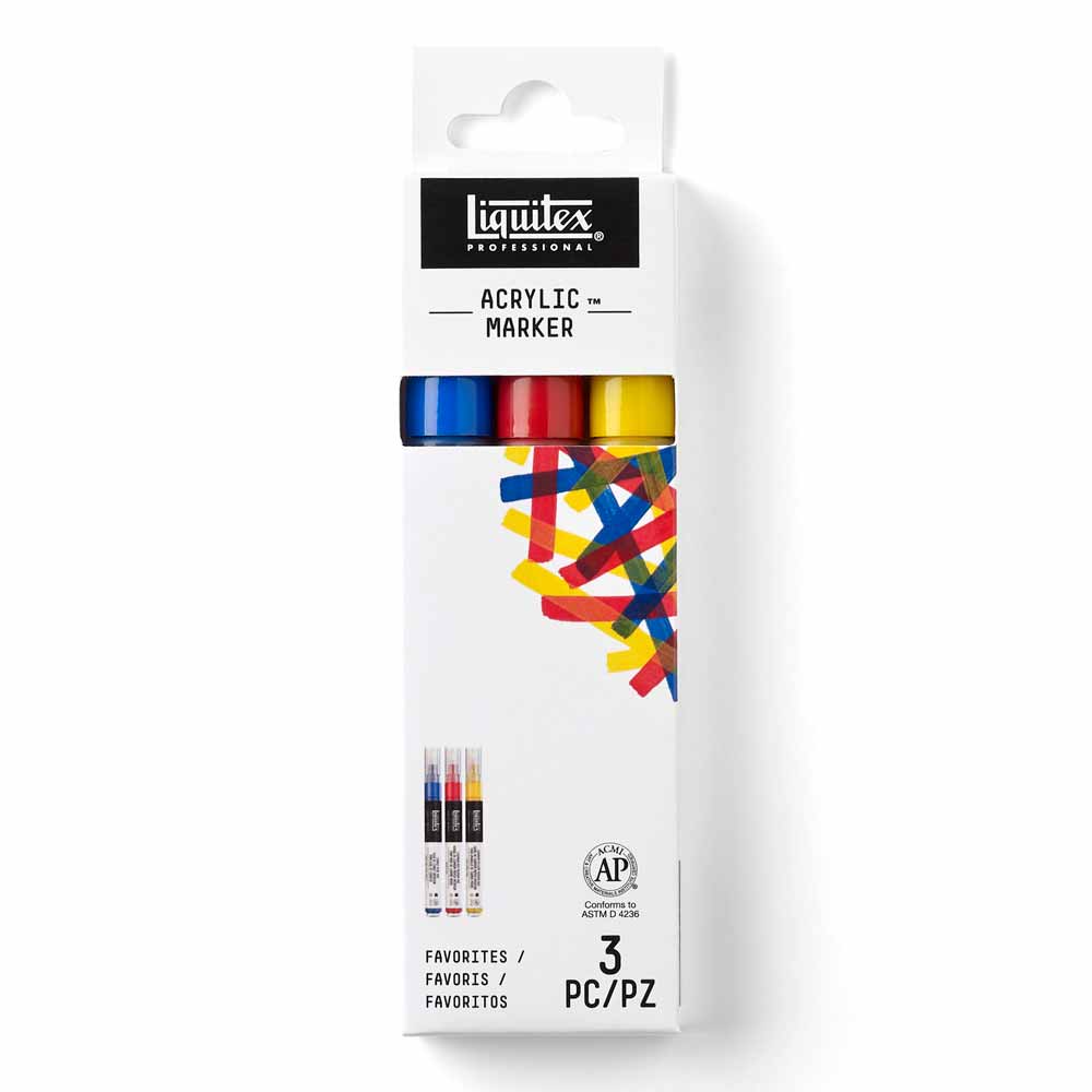 Liquitex Professional Akrilik Markör 3x2mm Set Favorites