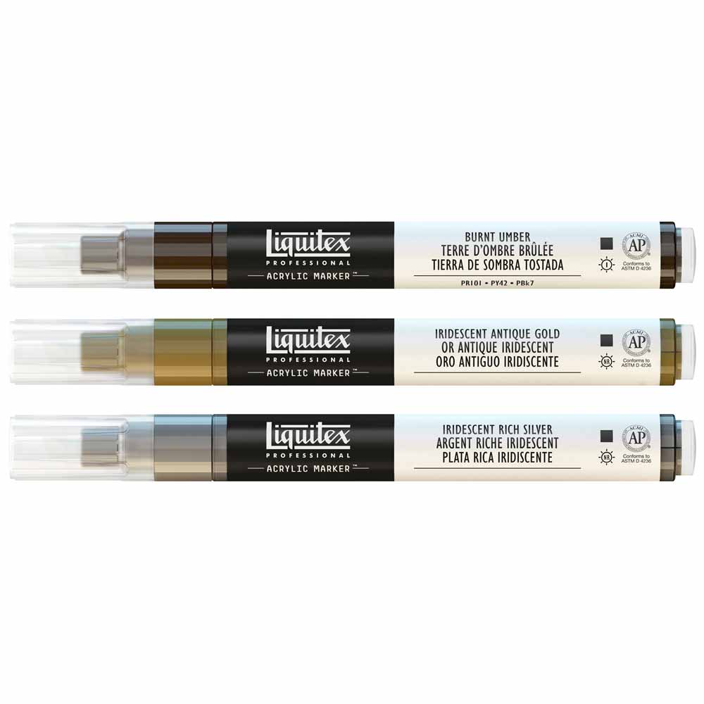 Liquitex Professional Akrilik Markör 3x2mm Set Iridescent