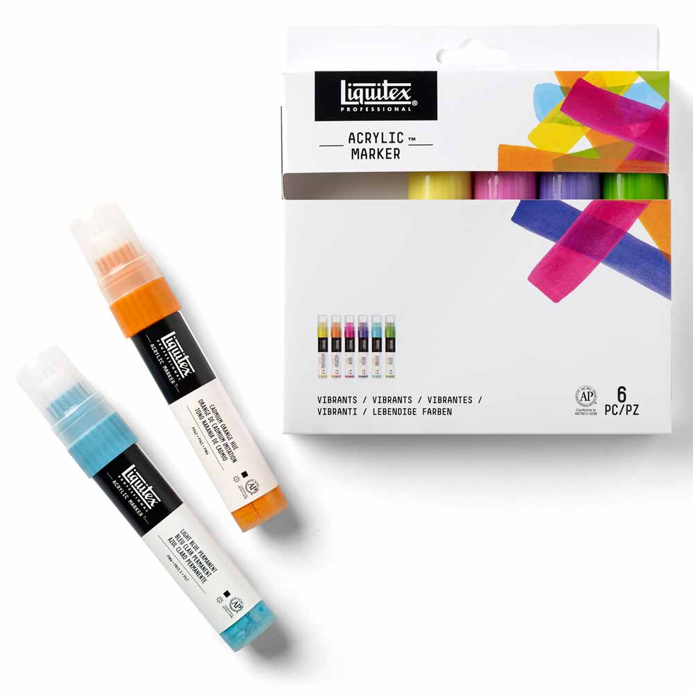 Liquitex Akrilik Markör 6x15mm Set Vibrant | Colorbox