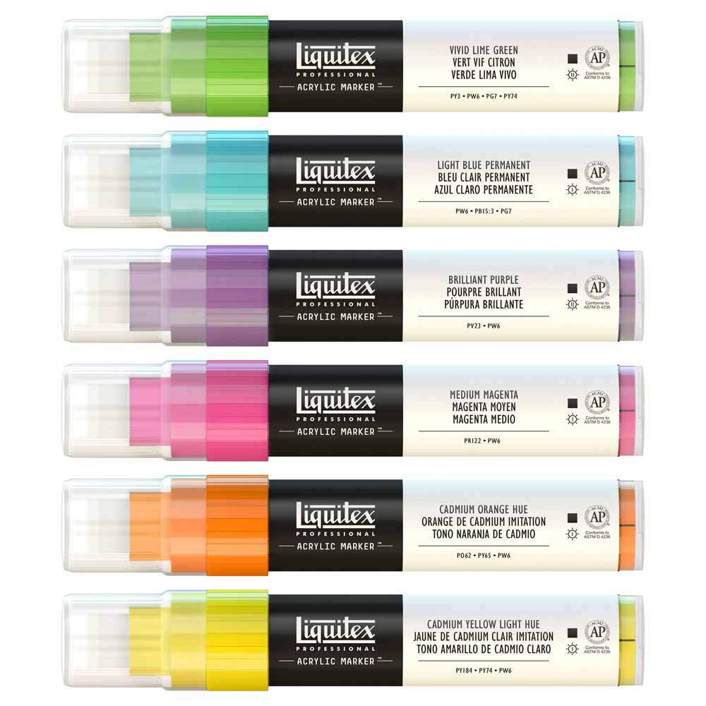 Liquitex Professional Akrilik Markör 6x15mm Set Vibrant