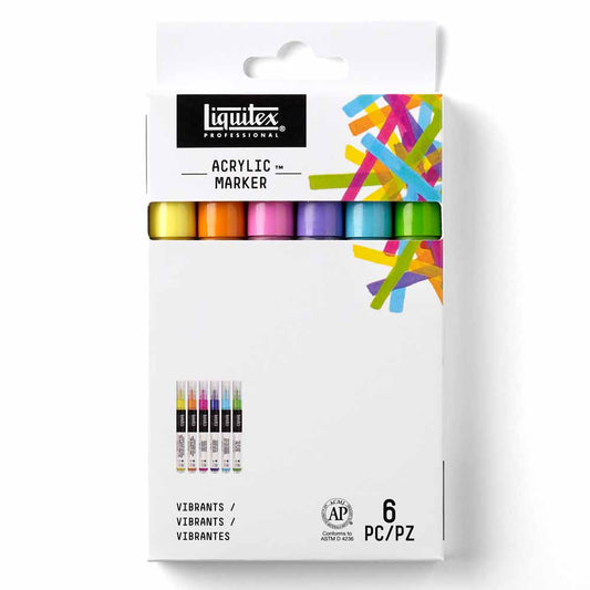 Liquitex Professional Akrilik Markör 6x2mm Set Vibrant