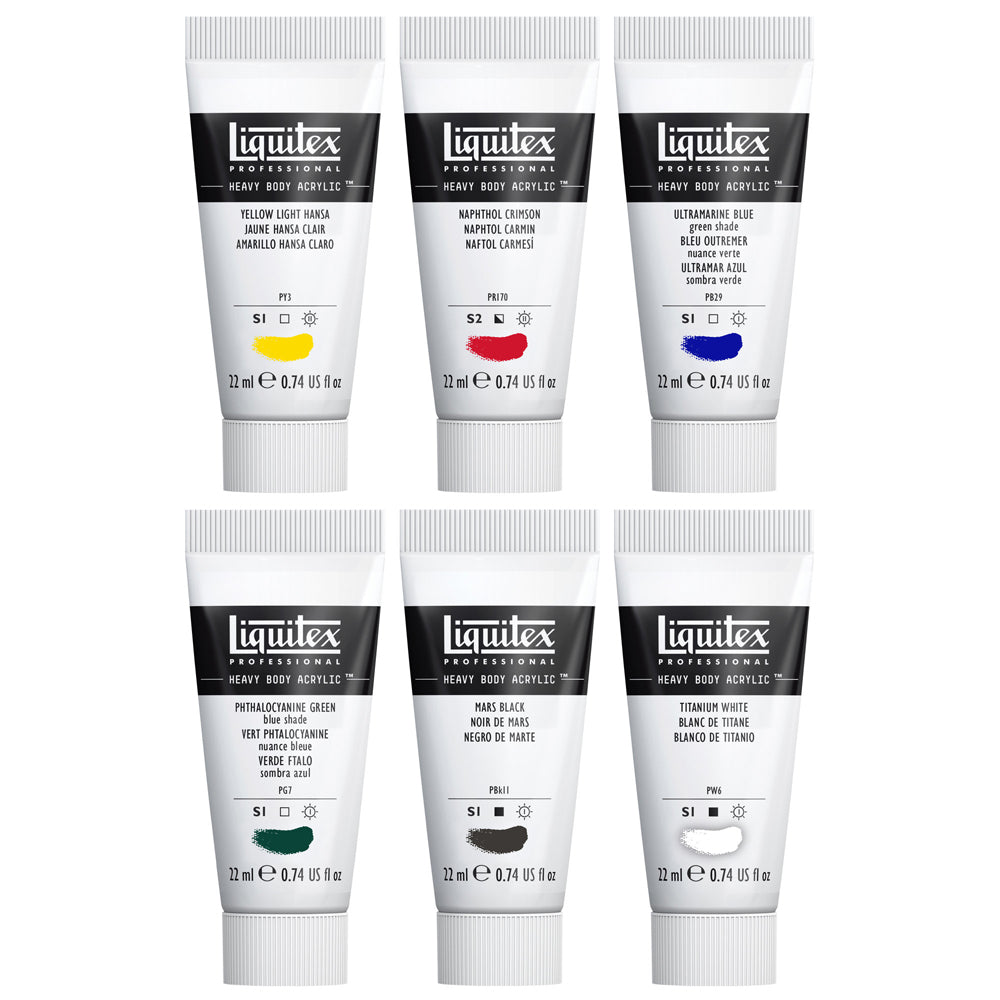 Liquitex Professional Heavy Body Akrilik Boya Set 6x22ml Classics