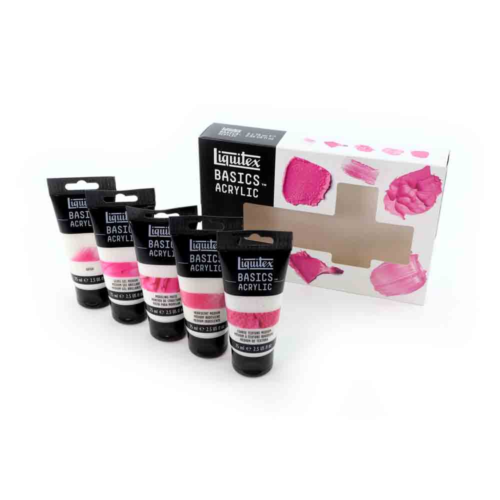 Liquitex Basics Acrylic Mediums Set 5x75ml (Yardımcı Malzemeler Seti)