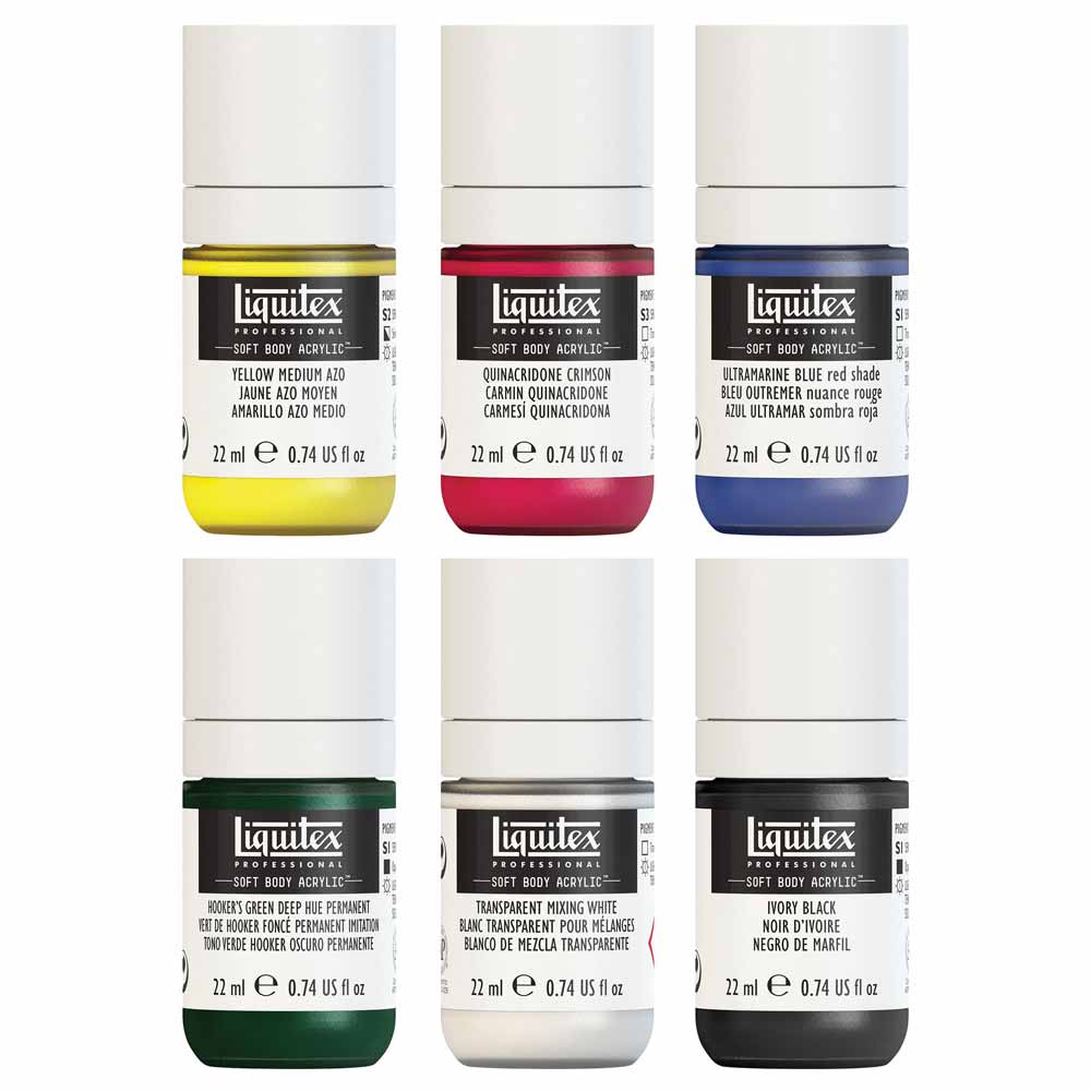 Liquitex Professional Soft Body Akrilik Boya 6x22ml Set Mixing